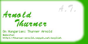 arnold thurner business card